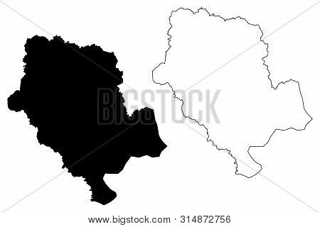 Cibitoke Province (republic Of Burundi, Provinces Of Burundi, Western Region) Map Vector Illustratio