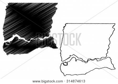 Ziguinchor Region (regions Of Senegal, Republic Of Senegal) Map Vector Illustration, Scribble Sketch