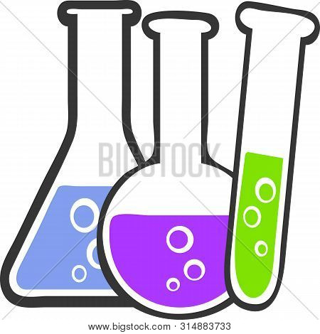 Flasks Liquid Chemistry Biology Science Solutions Tube