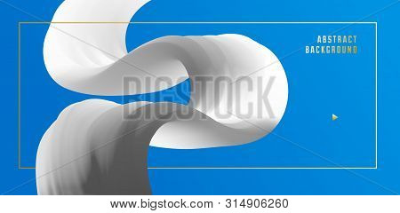 3d Fluid Gradient Color Vector Abstract Background, Dimensional Dynamic Shape In Motion, Flowing Col