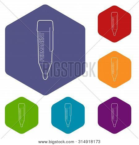 Permanent Marker Icon. Outline Illustration Of Permanent Marker Vector Icon For Web Design