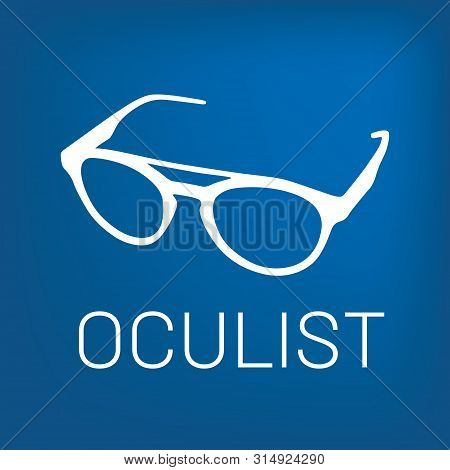 Vector Logo Optometrist, Optics And Vision Check