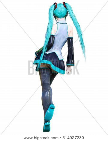 3D Comics Cosplay Anime Girl.