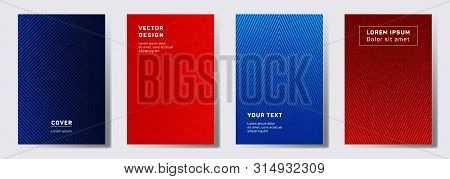 Colored Covers Linear Design. Geometric Lines Patterns With Edges, Angles. Digital Backgrounds For N