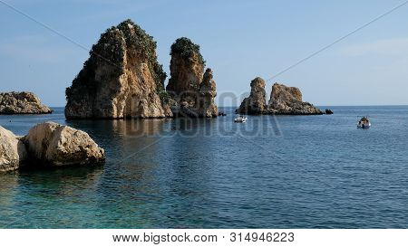 Scopello, Province Of Trapani, Sicily. This Is Small Bay Containing An Old Tonnara (tuna Fish Proces