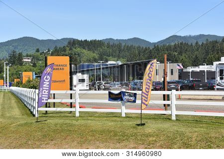Tillamook, Or - Jun 9: Tillamook Creamery In Tillamook, Oregon, As Seen On Jun 9, 2019. It Offers Se