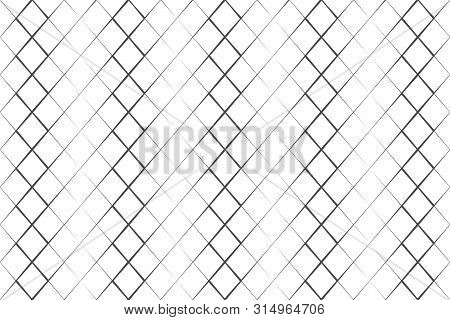 Abstract Pattern Black Grating Line On White Backdrop Vector Illustration