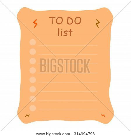 To-do List, Vector Illustration, Paper, Planning, Work, Blank, Text, Icon. For Recording Things Not 