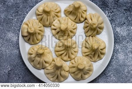 Traditional Georgian Khinkali Dish