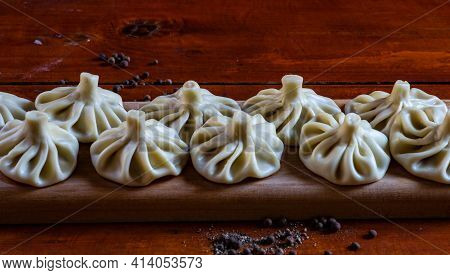 Traditional Georgian Khinkali Dish