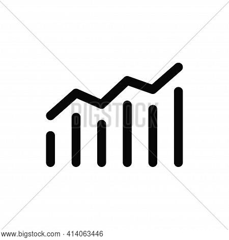 Growing Graph Icon Isolated On White Background. Growing Graph Icon In Trendy Design Style. Growing 
