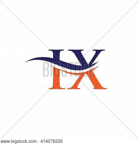 Water Wave Ix Logo Vector. Swoosh Letter Ix Logo Design For Business And Company Identity.