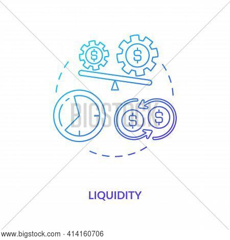 Liquidity Concept Icon. International Stocks Challenge Idea Thin Line Illustration. Bond, Equity Mar