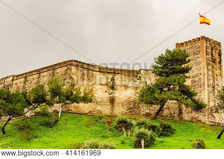 Sohail Castle In Fuengirola, Malaga Spain. Tourist Attraction. Holidays On Costa Del Sol.