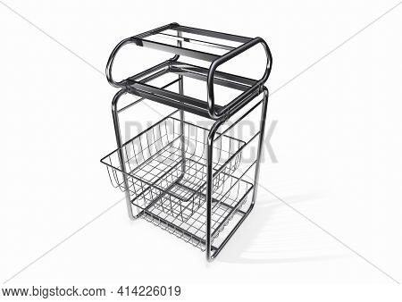 Blank Empty Flier Holder Or Display Stand 3d Render