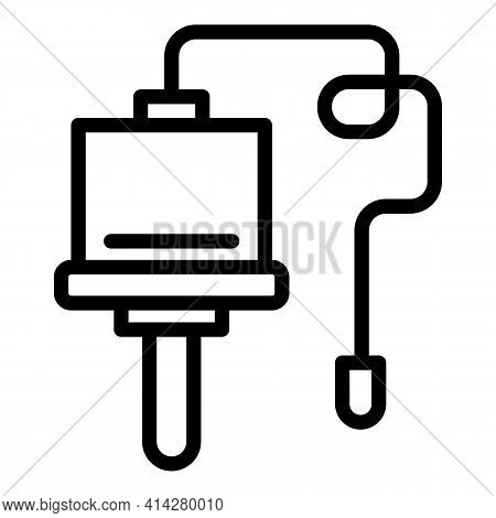 Digital Endoscope Icon. Outline Digital Endoscope Vector Icon For Web Design Isolated On White Backg