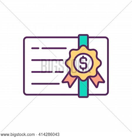 Stockbroker Licensing Rgb Color Icon. Registered Representative. Practicing Broker. Investment Caree