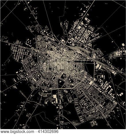 Map Of The City Of Foggia, Italy