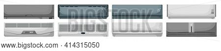 Air Conditioner Cartoon Set Icon.vector Illustration Illustration Condition On White Background .car