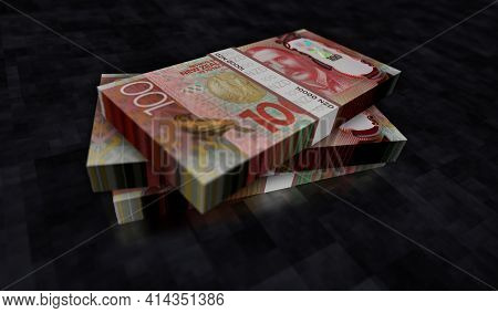 New Zealand Dollar Money Banknotes Pack Illustration