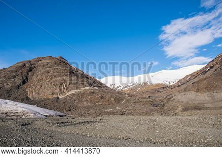 Breidamerkurjokull Glacier And Valley Verdurardalur In Vatnajokull National Park In South Iceland