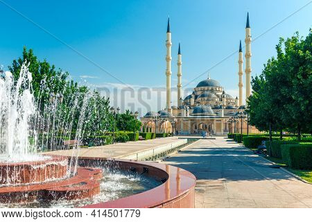 The Akhmad Kadyrov Mosque In Grozny - Chechnya, Russia