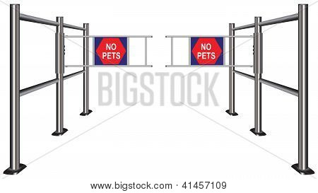 Turnstile Prohibiting สัตว์เลี้ยง