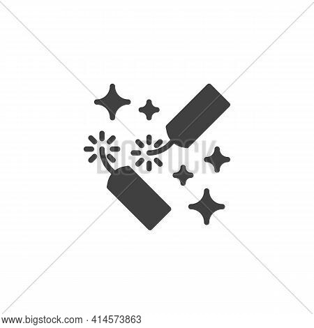 Explosive Firecracker Vector Icon. Filled Flat Sign For Mobile Concept And Web Design. Firecracker P