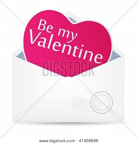 Envolvente abierta con corazones. Ilustración del vector.