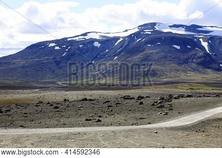 Kjolur / Iceland - August 25, 2017: Scenery Along The Kjolur Highland Road, Iceland, Europe