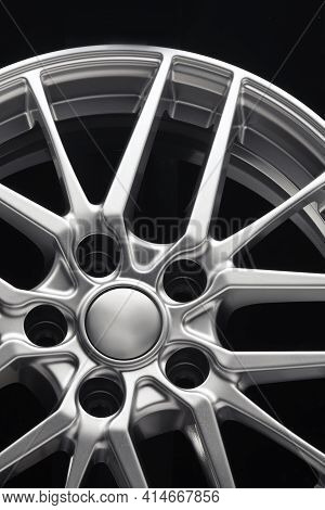 Sport Lightweight Alloy Wheel, Spokes And Rim Front View Vertical Photo