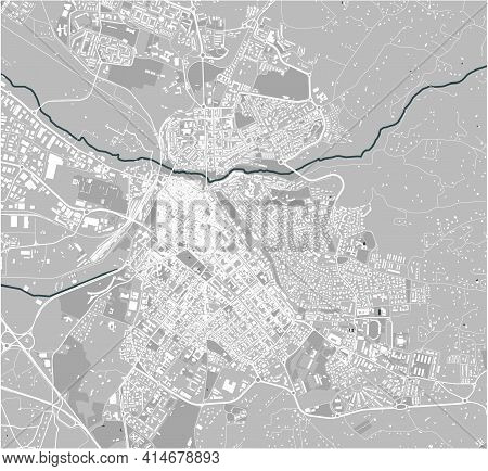 Map Of The City Of Sassari, Italy