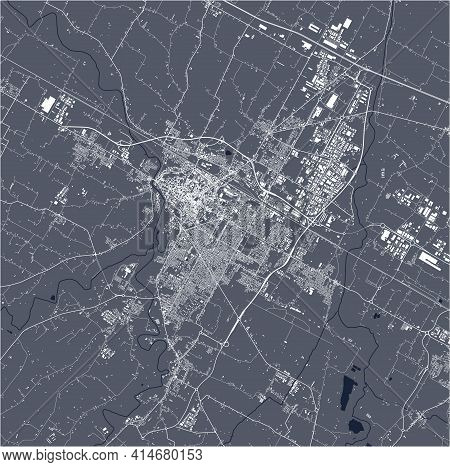 Map Of The City Of Forli, Italy