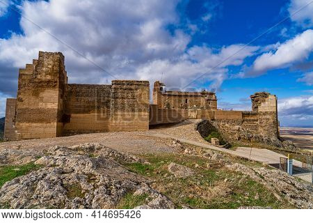 Alcazaba De Reina, Moorish Fortress Over Village Of Reina, Badajoz Province, Extremadura, Spain