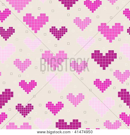 Seamless pattern con cuori