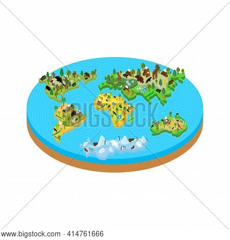 Flat Earth Outdated Hypothesis That The Earth Is A Flat Disk. The Concept Of A Flat Earth Was Presen