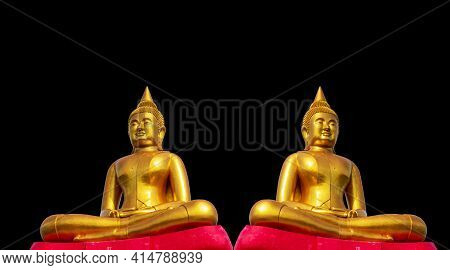 Budha Golden You From Nature Stone Ancient Ancient Times Separated From The Background. Natural Clip