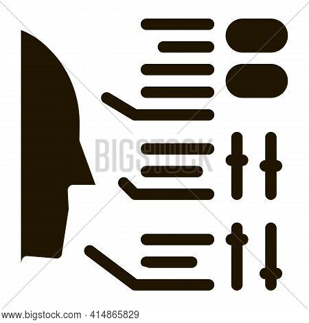 Human Characteristics Glyph Icon Vector. Human Characteristics Sign. Isolated Symbol Illustration