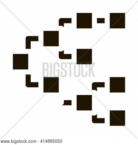 Front End Hierarchy Glyph Icon Vector. Front End Hierarchy Sign. Isolated Symbol Illustration