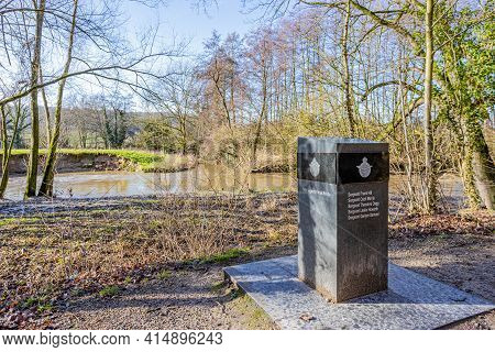 Valkenburg Aan De Geul, South Limburg, Netherlands. February 4, 2021. Wwii Memorial To The Seven Air
