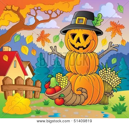 Thanksgiving theme image 2 - eps10 vector illustration.