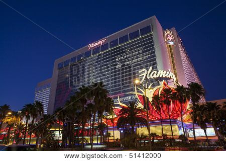 Flamingo Hotel At Night In Las Vegas, Nv On July 13, 2013