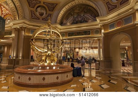 Palazzo Hotel Interior In Las Vegas, Nv On August 02, 2013