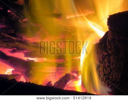 Pink and Yellow Fire Glow