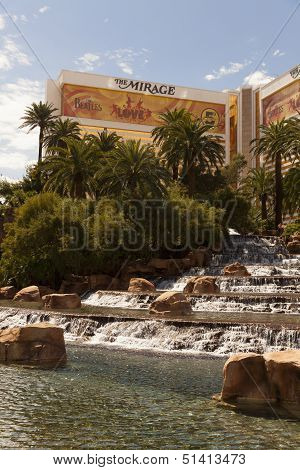 The Mirage Hotel And Waterfall In Las Vegas, Nv On March 30, 2013