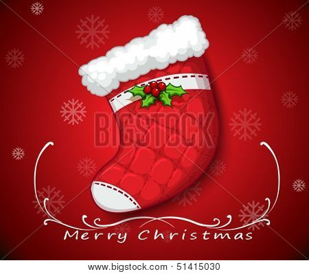 Illustration of a christmas sock