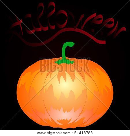 Pumpkin For Halloween. Vector Background