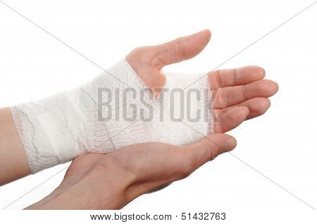 Bandage On A Hand
