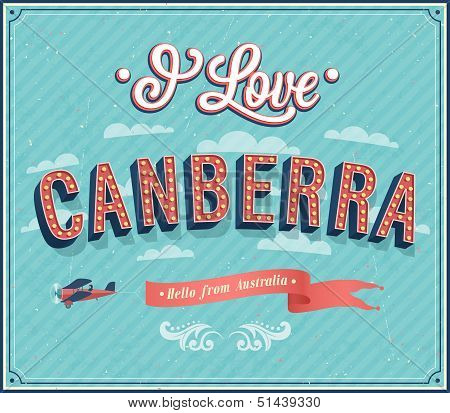 Vintage Greeting Card From Canberra - Australia.
