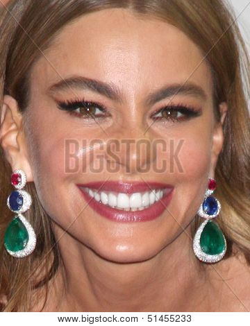 LOS ANGELES - SEP 22:  Sofia Vergara, Audrey Anderson-Emmons at the 65th Emmy Awards - Press Room at Nokia Theater on September 22, 2013 in Los Angeles, CA
